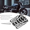 Universal Motorcycle Gas Fuel Oil Tank Pad Stickers Protector Tank Traction Pad(silver edge)