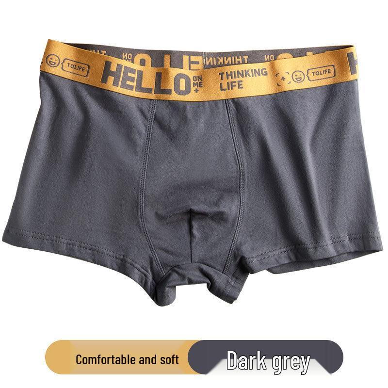 Trendy Men's Solid Color Boxer Briefs: Sexy, Breathable, Plus Size Sports Underwear