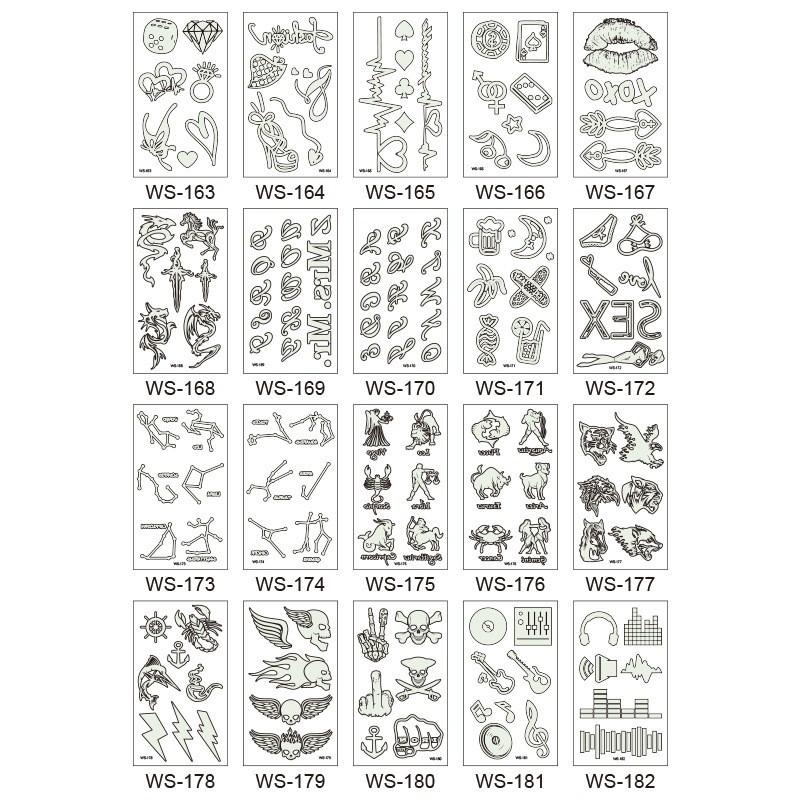 Luminous tattoo stickers for electronic music festivals, suitable for men and women at bars, nightclubs, parties, and music festivals
