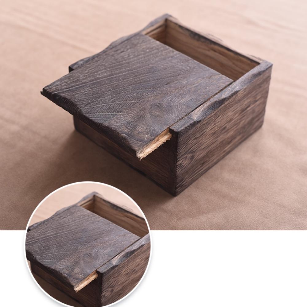 1 szt. Drewniane pudełko do przechowywania biżuterii, Drewniane pudełko do przechowywania, Wielofunkcyjne pudełko do przechowywania