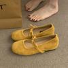Retro Suede Heightening Mary Jane Single Shoes Women's Shoes 2025 Spring and Summer New Fashion Ballet Gentle Evening Shoes