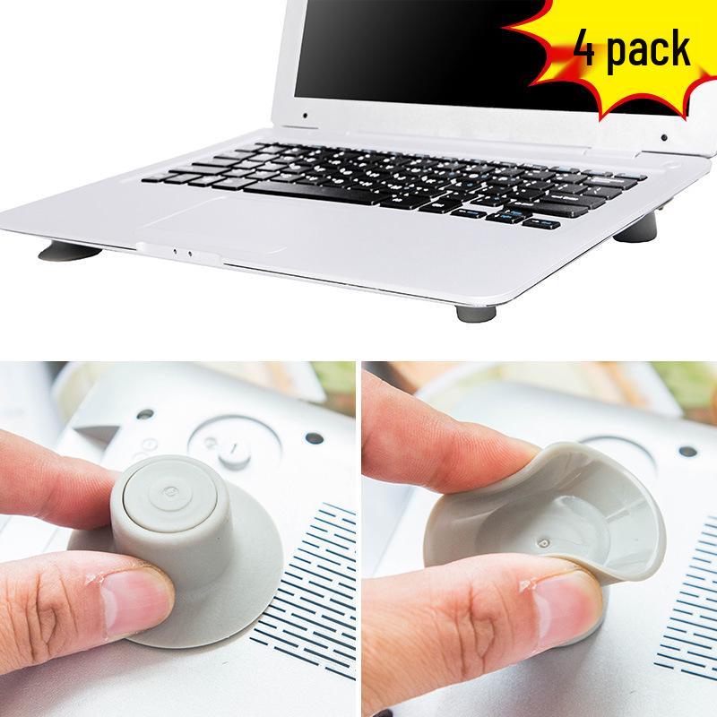 4-Pack Laptop Cooling Riser Pads with Suction Cups for Heat Dissipation