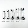 1Pcs New 6-19mm Ratchet Socket Spanner 72 Teeth Reversible Combination Stubby Single Wrench Steel Short Handle Nut Repair Tool