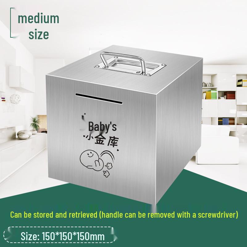 2026 Large Capacity Stainless Steel Piggy Bank for Adults - Secure Savings, Not for Kids