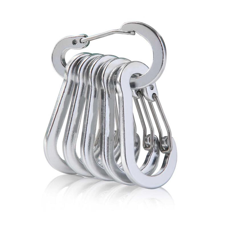 Diren Aluminum Alloy S-Type Spring Carabiner 6-Pack