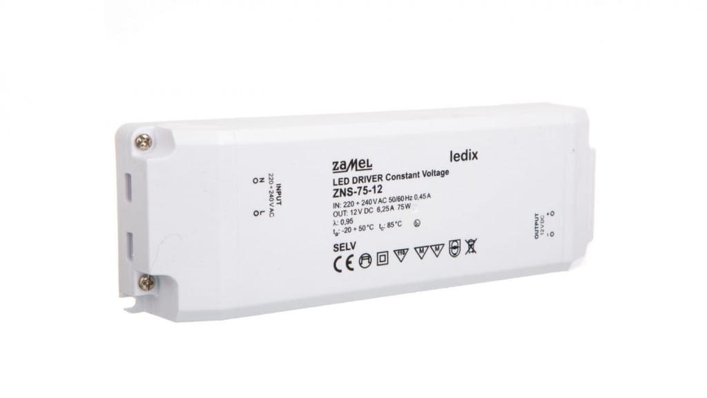 Zasilacz Led Slim 12V Dc 75W Zns-75-12 Ldx10000141