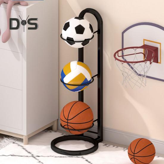 Basketbollsförvaringsställ Vertikalt bollställ Bollförvaringshållare Organizer Platssparande displayställ för volleyboll fotboll fotboll