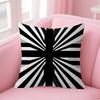 Black White Striped Geometric Rectangle Cushion Cover Polyester Sofa Cushions Decorative Throw Pillows  Decoration Pillowcover