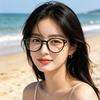 Stylish Oval Cat Eye Gradient Frame Presbyopia Glasses, Anti-Blue Light Reading Eyeglasses for Women, Diopters 0 To +4.0