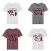 Women's Christmas Tops With Short Sleeves And Soft Cotton Material For Festive Comfort**