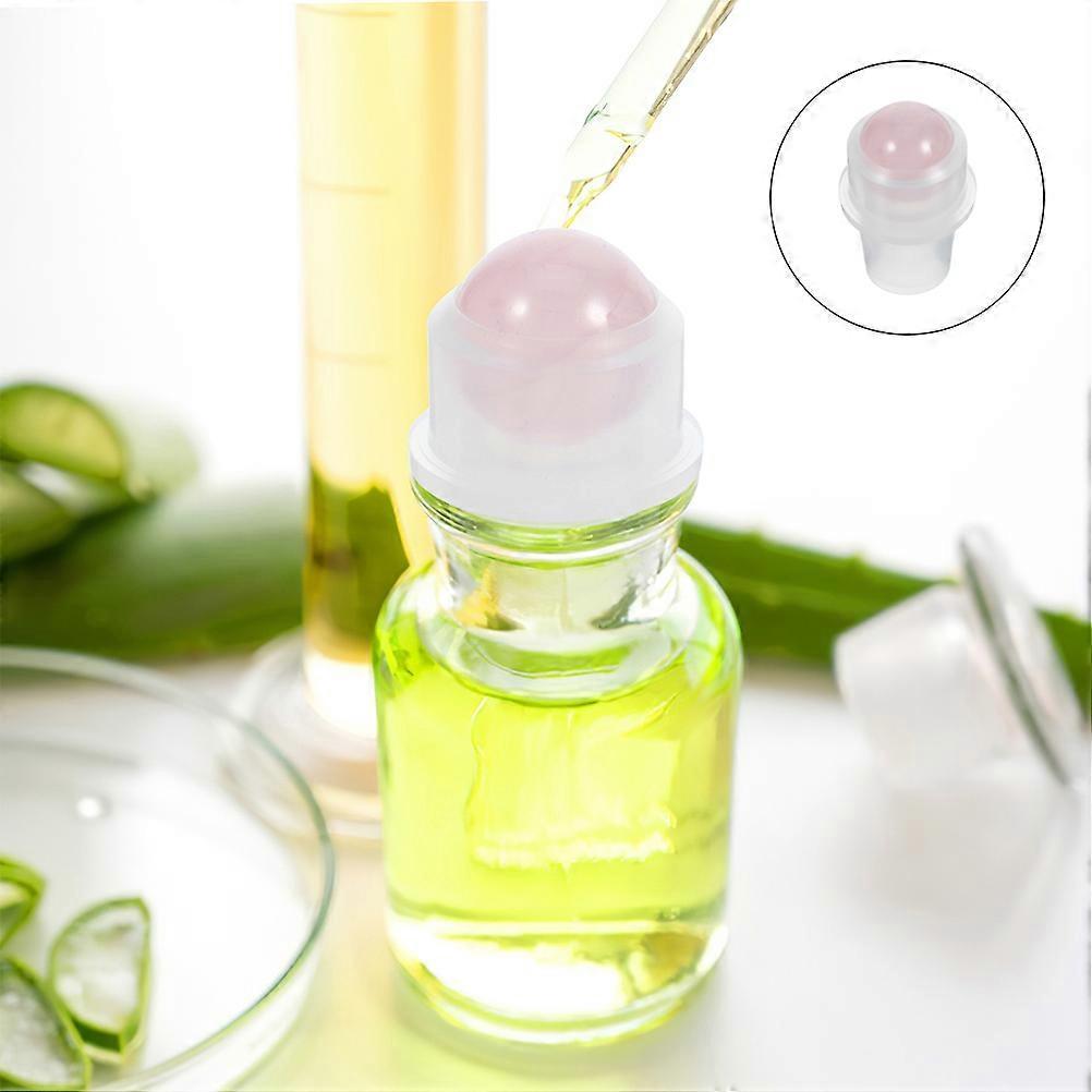 4 Stück Rosa Jade-Rollenkugeln für ätherische Ölflaschen Ersatz-Einsätze