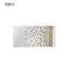 6pcs Premium Disposable Tablecloths, White with Golden Dots, & Leak-Proof, 54 X 108 Inches, Rectangular Plastic Table Covers for Parties, Weddings