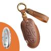 The New Retro Key Bag Is Suitable for Korean Hyundai Car Key Cover, Purely Handmade High-end Protective Shell Buckle, Cowhide.
