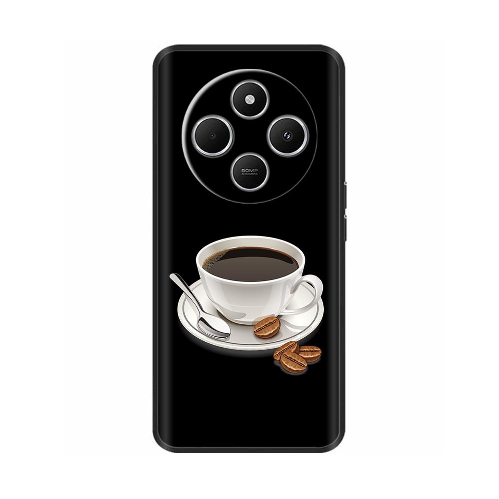 Luxury Painted Case For Redmi 14R 5G Soft Black Silicone Bumper Back Cover for Xiaomi Redmi 14R 14C Cases Funda Shockproof Shell