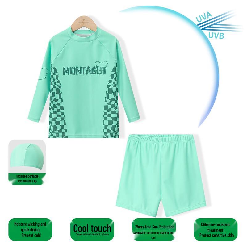 Montagut Boys Cartoon Print Summer Swimsuit Set 120