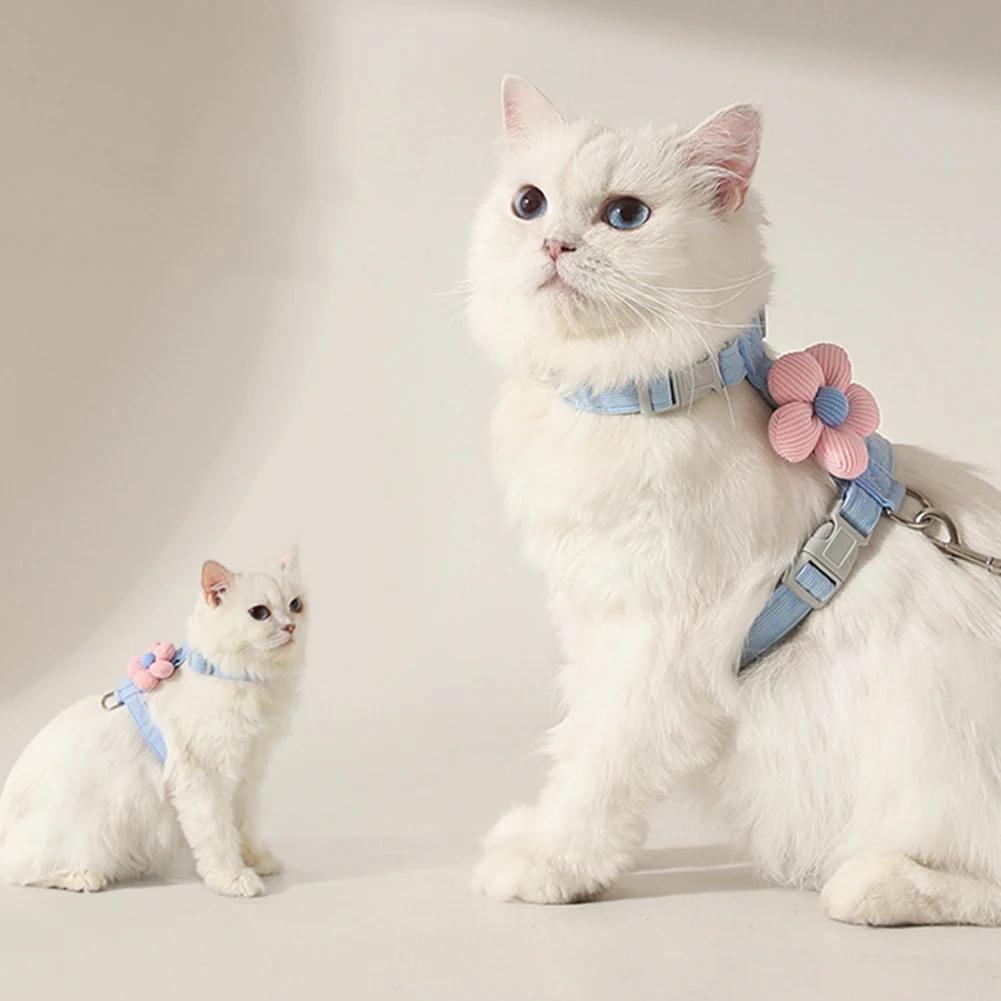 Cat Leash Anti Stripping Outgoing Special Cat Walking Vest Type Chest Strap Small Dog Dog Anti Running Cat Leash Outdoor Walking