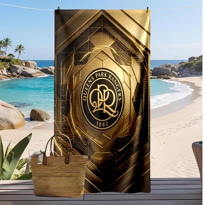 Queens Park Rangers Fußball Druck Strandtuch, Großes Weiches Schnelltrocknendes Handtuch für Strand Camping Schwimmen