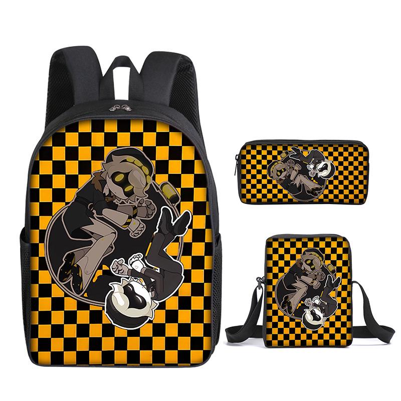 Droni Killer Novità Classici Stampa 3D Set da 3 pezzi Zaino Scolastico per Studenti Zaino per Laptop Zaino a Spalla Inclinata Astuccio