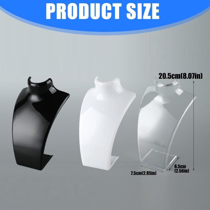 2 Pieces Minimalist Jewelry Display Stands with Nonslip Base Secure Display for Various Environments