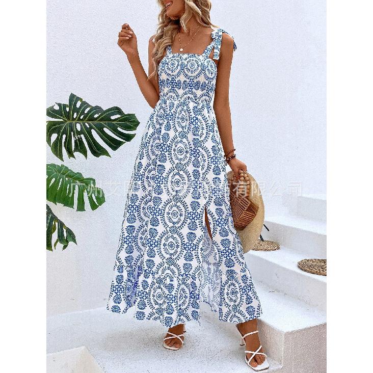 New Year Summer Vacation Beach Music Festival Commuting Work Comfortable Sexy Elegant Women'S Fashion Printed Dress
