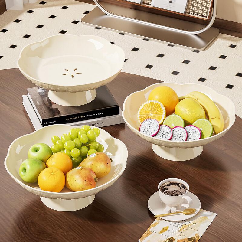 Kapa Bear Flower-Shaped High-Foot Fruit Plate