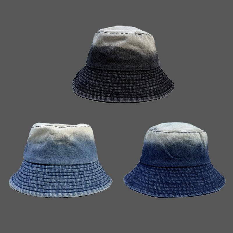 Hat top gradual change cowboy fisherman hat children simple versatile leisure basin hat outdoor travel shade sun hat