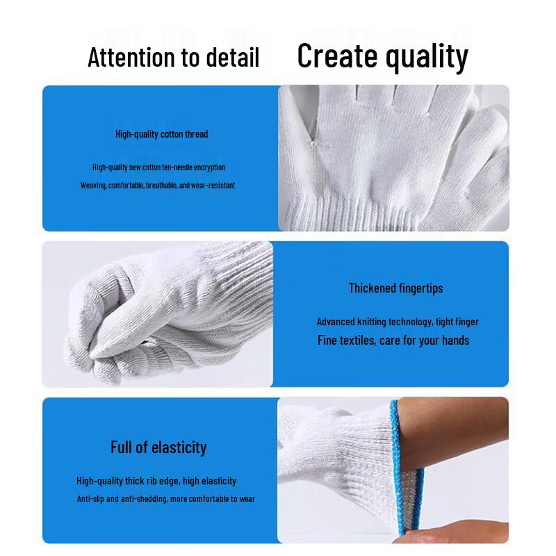 Durable Cotton Nylon Work Gloves