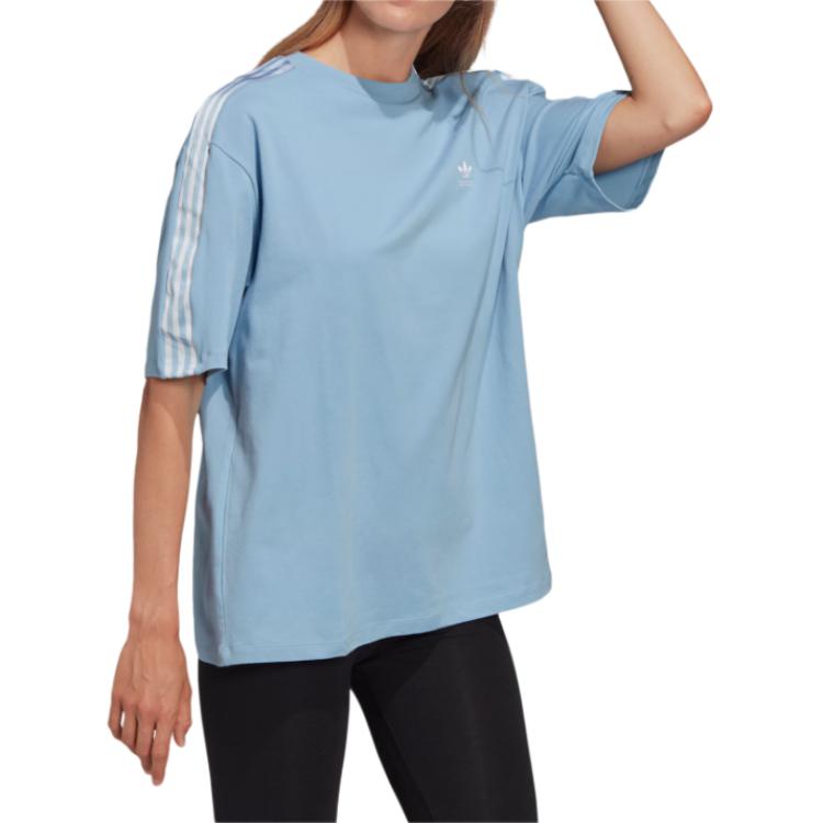 adidas Originals Drop Shoulder Sleeve T Shirt Women's Sky Blue H37809