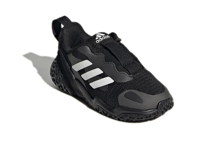 Adidas 4Uture Rnr Ac I Slip Resistant Abrasion Resistant Low top Running Shoes Black White Infant And Toddler FZ5409