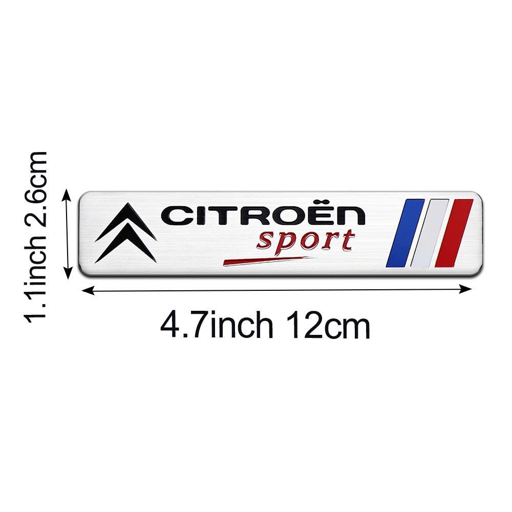 3D Aluminum Emblem Car Window Body Car Side Fender Decoration Stickers For Citroen Sport C3 C2 C5 Grand Picasso Auto Accessories