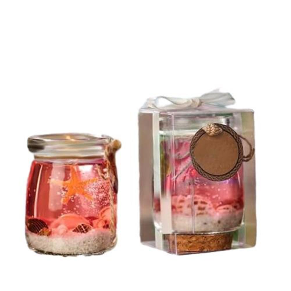 

Ароматические свечи Ocean Beach, однофитильная ароматерапевтическая свеча Ocean Gel с ракушкой для дома, ароматизированная для снятия стресса и релаксации