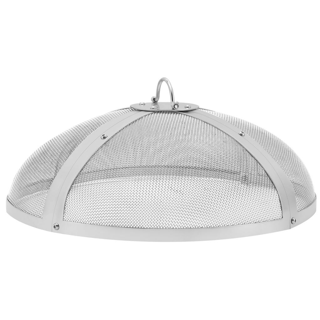 VEVOR Fire Pit Spark Screen Round 20", Reinforced Heavy Duty Steel Metal Cover, Outdoor Firepit Lid