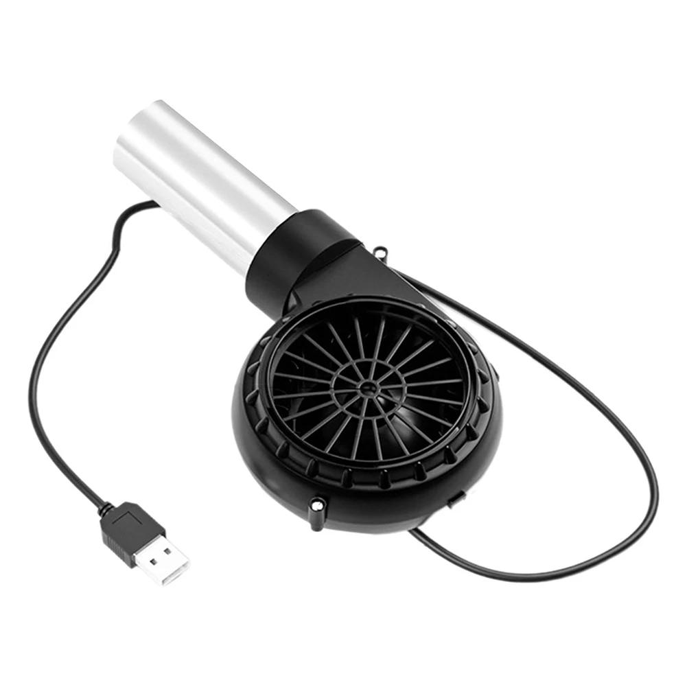 Adjustable Speed BBQ Blower Temperature Resistant Material USB Powered Device Efficient Ignition Support 10 Cm X 3.8 Cm