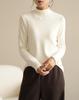 Women's Warm Long Sleeve Semi-High Collar Shirt - Autumn/Winter Style, Class A, 300g