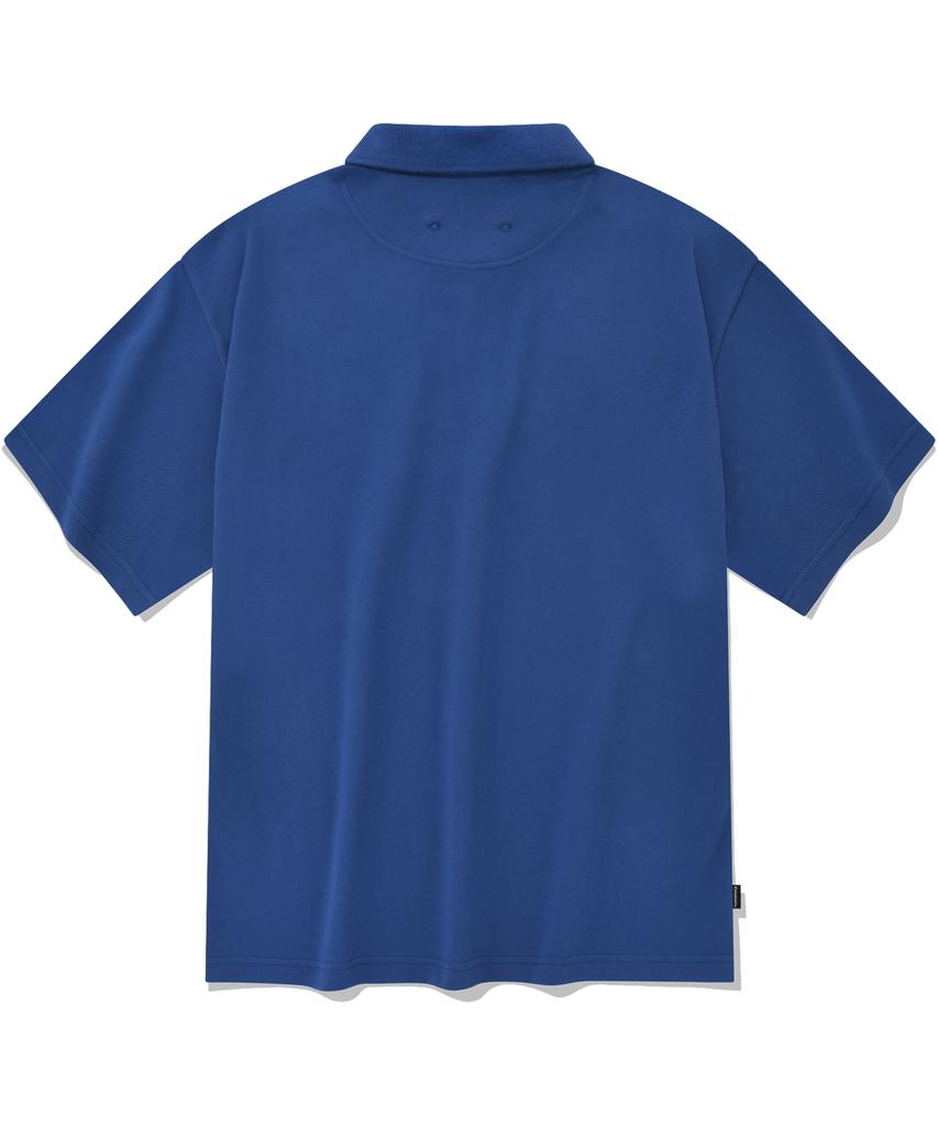 COVERNAT C Logo Collared T-Shirt Blue