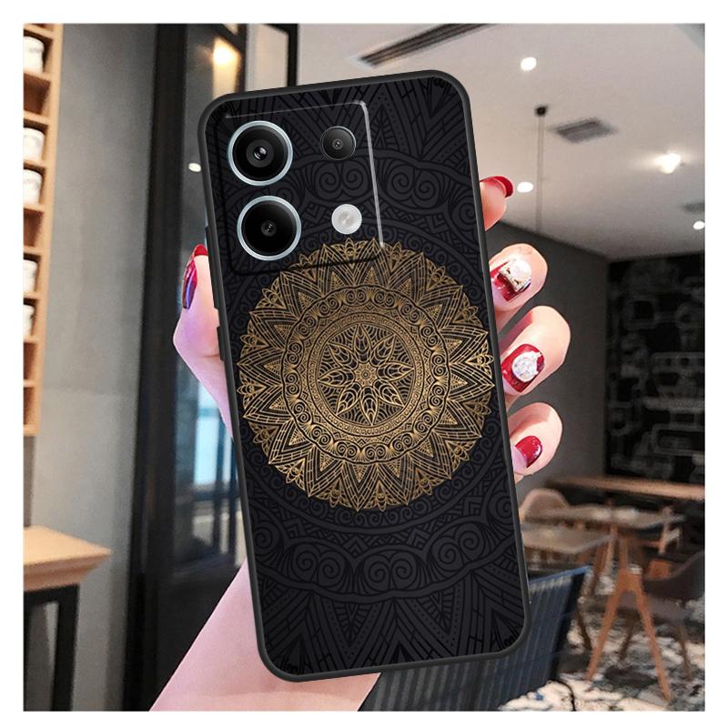 Indian Floral Henna Mandala Case For Xiaomi Redmi 12 13 C 9C 10C Redmi Note 13 Pro 9 10 11 12 9S 10S 11S 12S Back Cover