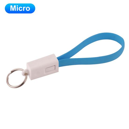 

Зарядний кабель Безпечний Швидка зарядка Портативний 8-контактний Micro USB Type-C Багатофункціональний Кабель даних Plug for Android синій
