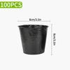 50/100pcs Black Seedling Nursery Pots Planting Pot Black Grow Bag Transplant Breathable Cup Vegetable Container Nursery Cup