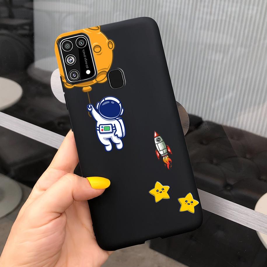 Silikonový kryt Pro Samsung M31 M 31 Obal Čerstvá květina Pírko Nárazuvzdorný kryt telefonu Pro Samsung Galaxy M31s M31 s M315 M317 Etui