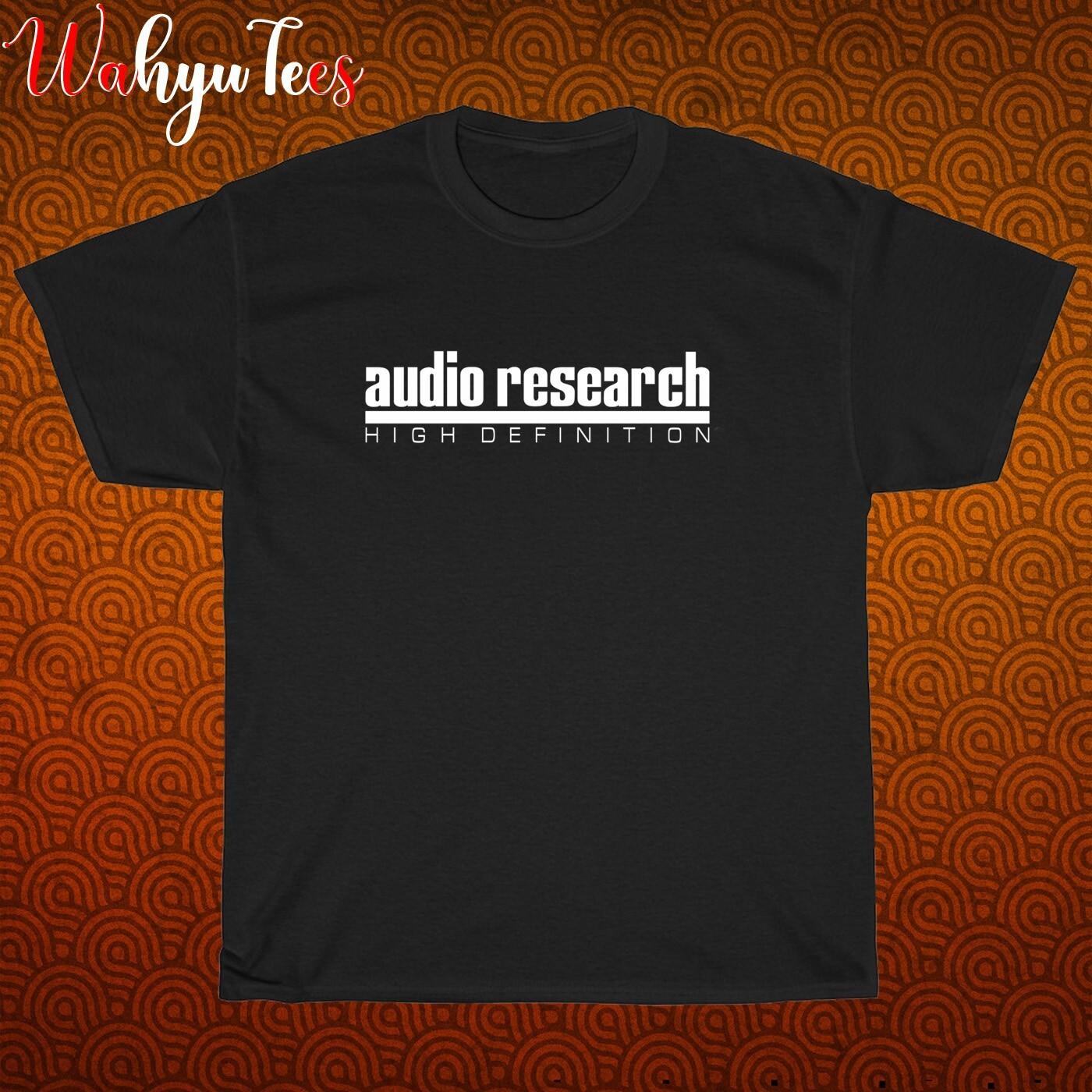 New Audio Research Logo Black/Grey/Navy/White Size S-5XL Unisex T-Shirt XXL