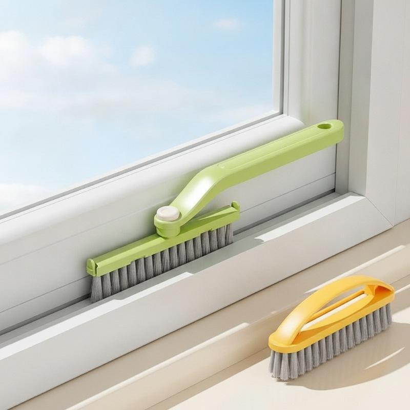 Multi-Purpose Tile Cleaning Brush, 360° Rotating Hard Bristle Scrubber For Bathroom & Kitchen Floors And Walls
