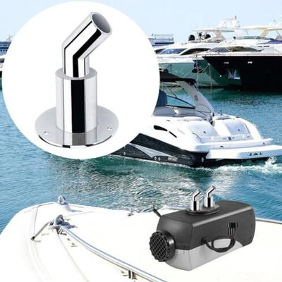 New Thru Hull Exhaust Skin 316 Stainless Steel 24mm Thru Hull Exhaust Fitting Heat-Resistant Curved Tube Pipe Socket Hardware