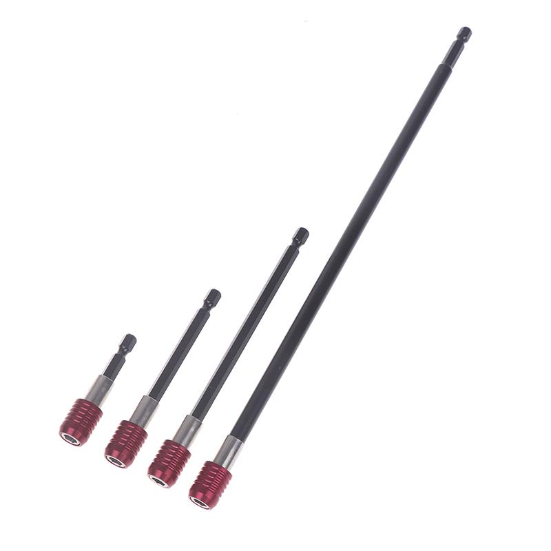 1/3Pcs Hexagonal Handle Red Extended Quick Release Self-Locking Extension Rod Extension Rod 300Mm Screwdriver Extension Rod Tool