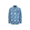 Full Print Buddha Head Tie-Dye Logo Printed Long Sleeve Shirt Men Shirts Denim-Blue 2ESHTM2SL253RXDN