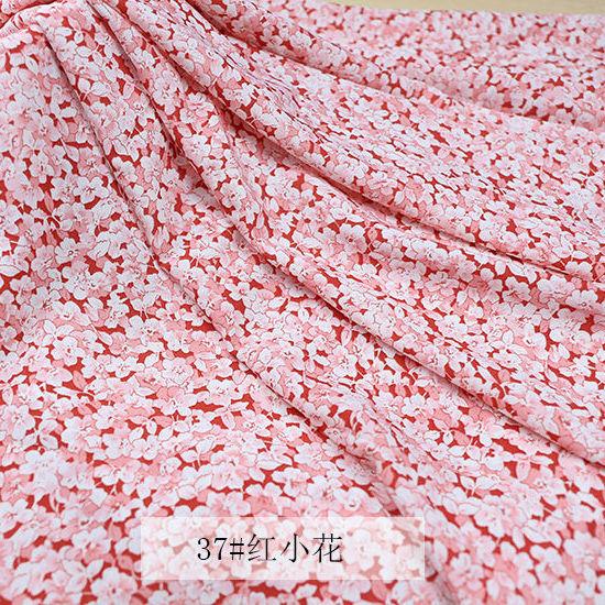 Kwiatowe Szyfonowe Tkaniny Draperowana Miękka Bluzka Sukienka Tkanina Odzieżowa Koreański Słodki DIY Ręcznie Robiona Robótka Ręczna Materiały Odzieżowe Szycie