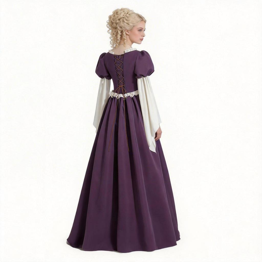 New Medieval Vintage Dress Halloween Cosplay Long Dress Style Sweet Style
