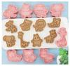 8pcs Set Cartoon Cookie Molds Animal Cookie Cutters DIY Cake Printing Stencils Biscuit Press Stamp Embosser Figure Baking Tools