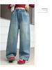 Mädchen Cartoon Straight Leg Wide Jeans - Frühling/Herbst 2025 Kollektion für große Kinder