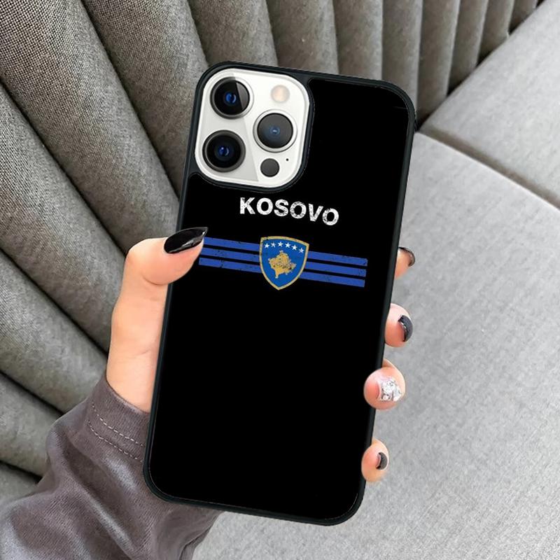 Kosovo Flagge Handyhülle Für iPhone 17 Air 16 16e 15 13 14 Pro Max 11 12 Plus 2022 MAX Hülle Cover coque