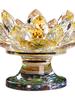 Seven-Color Crystal Lotus Candle Holder for Buddhist Offerings: Eternal Ornament for Home Altar